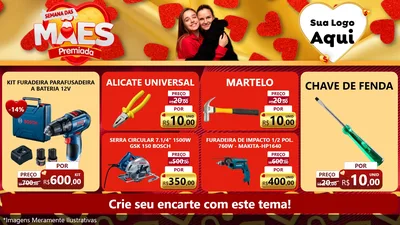 Modelo de TV para TV Horizontal com o tema Semana das Mães Premiada para Maquinas e Ferramentas