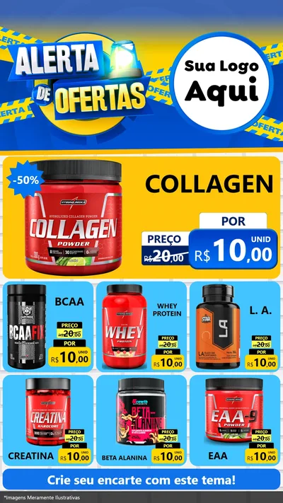 Modelo de Rede Social para Stories com o tema Alerta de Ofertas para Suplementos alimentares