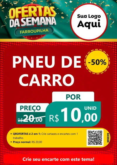 Modelo de Cartaz para Cartaz A4 Vertical com o tema Ofertas da Semana Farroupilha para Auto peças
