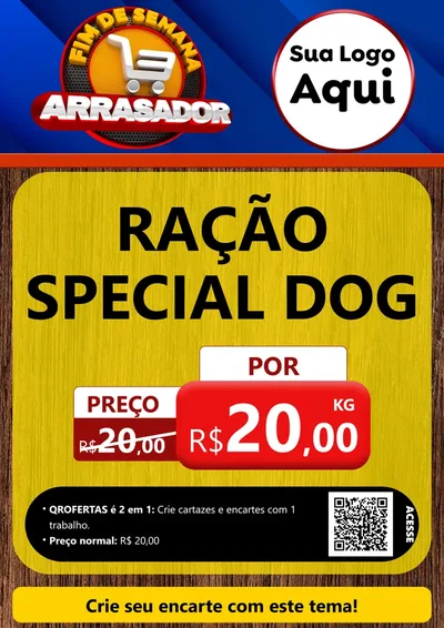 Modelo de Cartaz para Cartaz A4 Vertical com o tema Fim De Semana Arrasador para Pet Shop