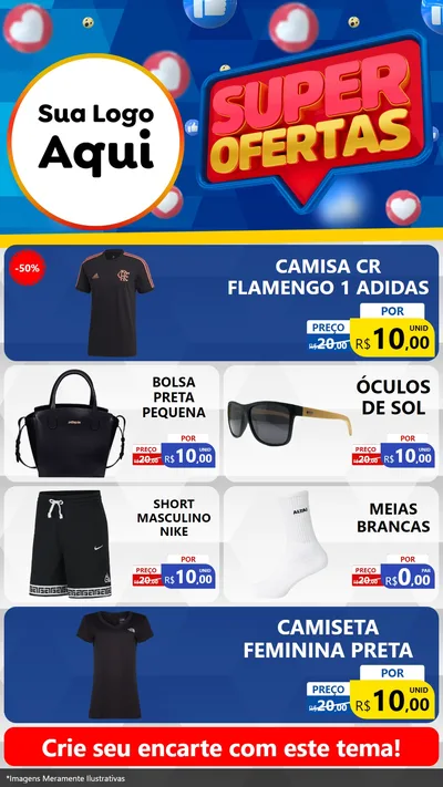 Modelo de TV para TV Vertical com o tema Super Ofertas para Roupas e acessórios
