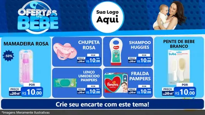 Modelo de TV para TV Horizontal com o tema Ofertas do Bebê para Bebês