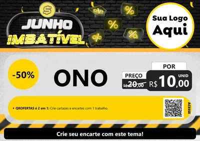 Modelo de Cartaz para Cartaz A4 Horizontal com o tema Junho Imbatível para Óticas