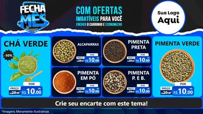 Modelo de TV para TV Horizontal com o tema Fecha Mês para Produtos Naturais
