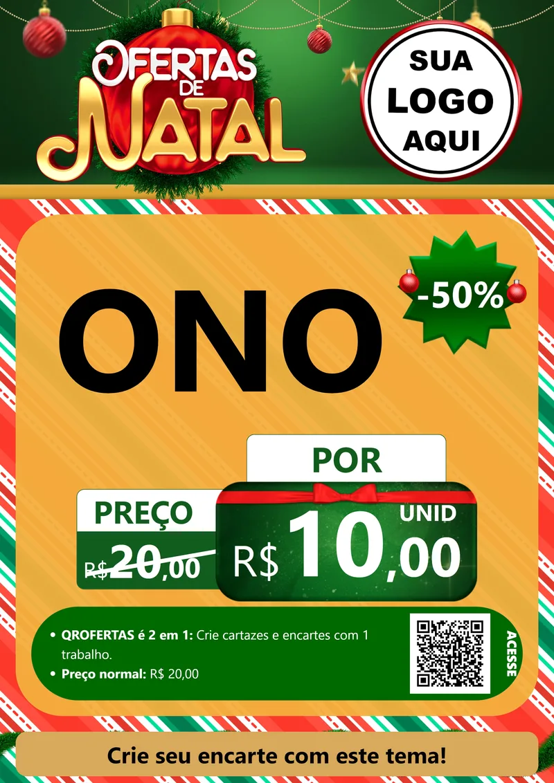 Modelo de Cartaz para Cartaz A4 Vertical com o tema Ofertas de Natal para Óticas