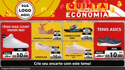 Modelo de TV para TV Horizontal com o tema Quinta da Economia para Calçados