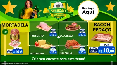 Modelo de TV para TV Horizontal com o tema Seleção de Ofertas - Copa para Frios e Laticínios