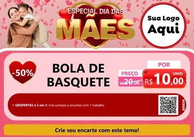 Modelo de Cartaz para Cartaz A4 Horizontal com o tema Especial Dia Das Mães para Artigos Esportivos