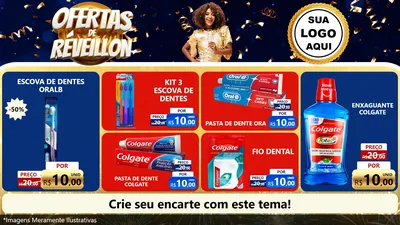 Modelo de TV para TV Horizontal com o tema Ofertas de Réveillon para Higiene Pessoal