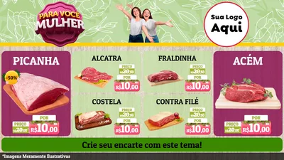 Modelo de TV para TV Horizontal com o tema Para Você Mulher para Açougue