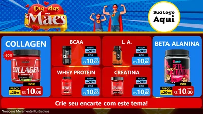 Modelo de TV para TV Horizontal com o tema Dia das Mães para Suplementos alimentares