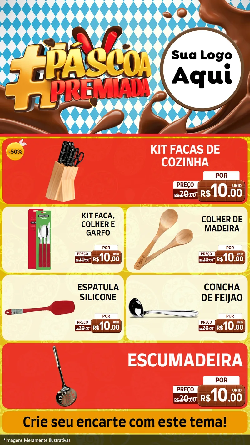 Modelo de TV para TV Vertical com o tema Páscoa Premiada para Utilidades Domésticas
