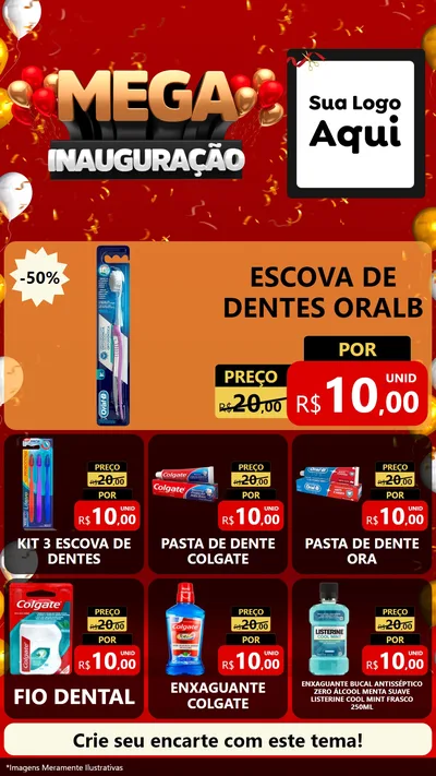 Modelo de Rede Social para Stories com o tema Mega Inauguração para Higiene Pessoal