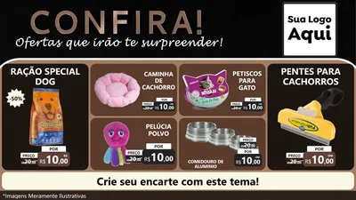 Modelo de TV para TV Horizontal com o tema Confira! Ofertas que irão te surpreender! para Pet Shop