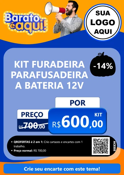 Modelo de Cartaz para Cartaz A4 Vertical com o tema Barato é aqui para Maquinas e Ferramentas