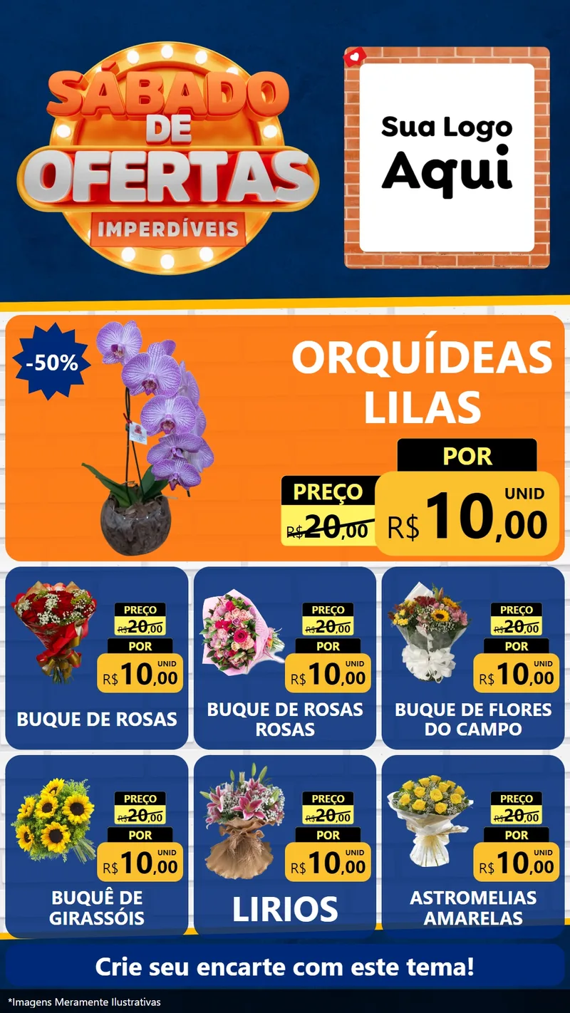 Modelo de Rede Social para Stories com o tema Sábado de Ofertas Imperdíveis para Floricultura e jardim