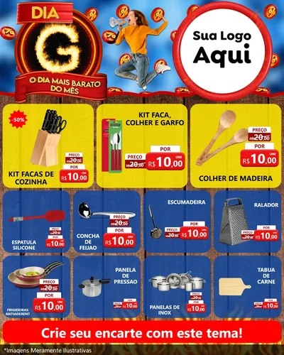 Modelo de Rede Social para Feed Instagram com o tema Dia G - O Dia Mais Barato Do Mês para Utilidades Domésticas