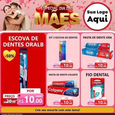 Modelo de Rede Social para Feed Facebook com o tema Especial Dia Das Mães para Higiene Pessoal
