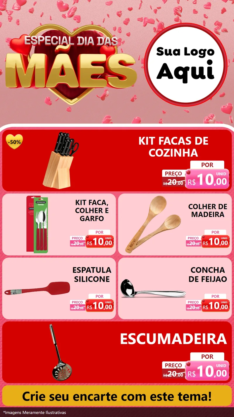 Modelo de TV para TV Vertical com o tema Especial Dia Das Mães para Utilidades Domésticas