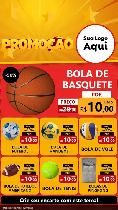 Modelo de Rede Social para Stories com o tema Promoção para Artigos Esportivos
