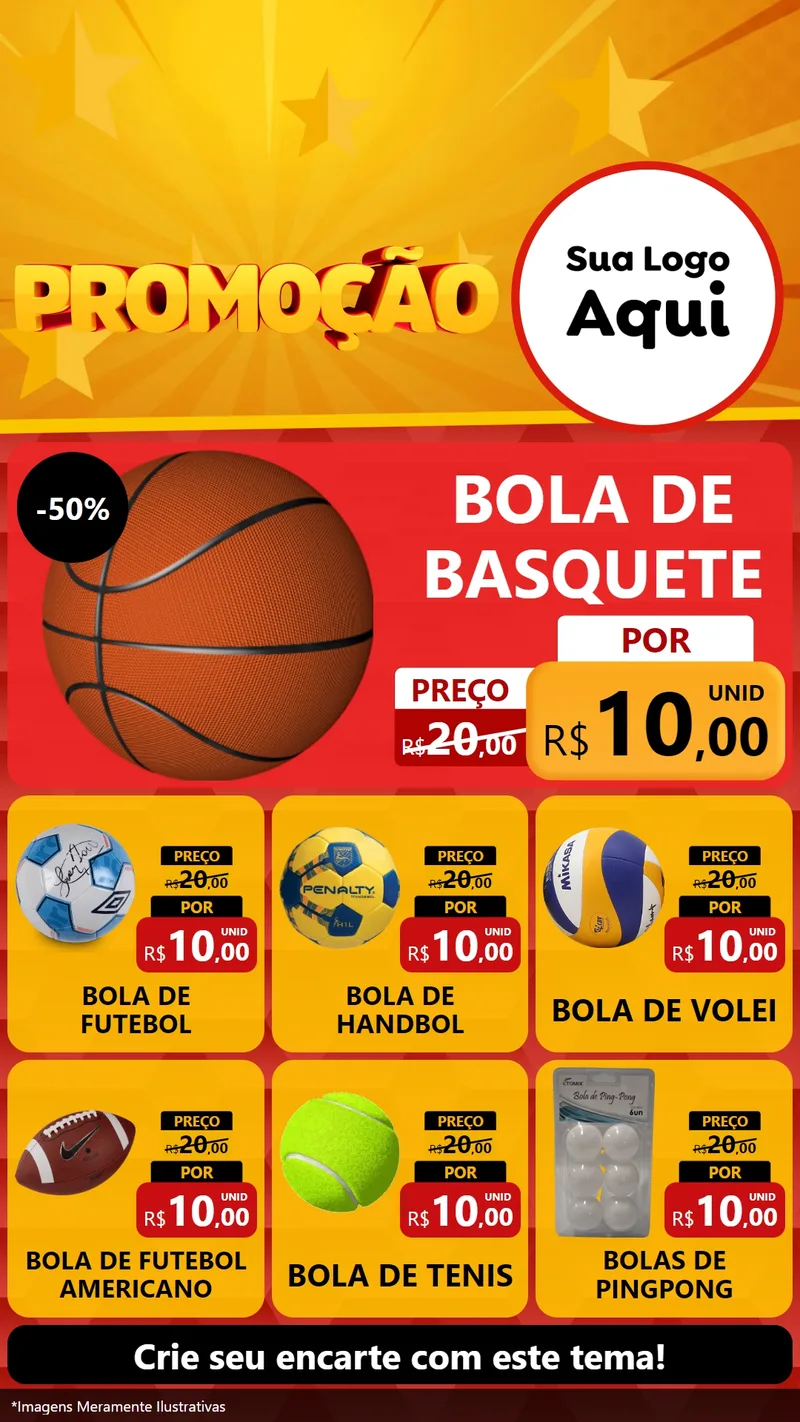 Modelo de Rede Social para Stories com o tema Promoção para Artigos Esportivos