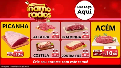 Modelo de TV para TV Horizontal com o tema Semana dos namorados para Açougue