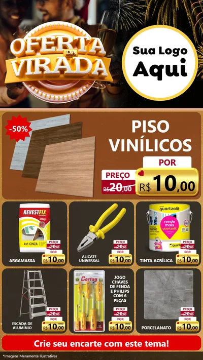Modelo de Rede Social para Stories com o tema Oferta da Virada para Material para Construção
