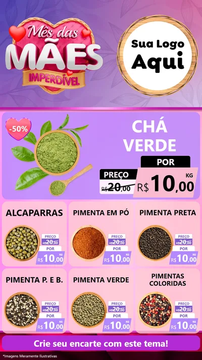Modelo de Rede Social para Stories com o tema Mês das Mães Imperdível para Produtos Naturais