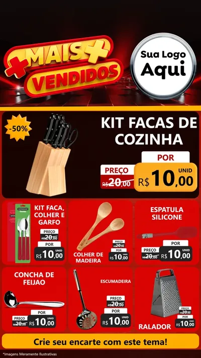 Modelo de Rede Social para Stories com o tema Mais Vendidos para Utilidades Domésticas