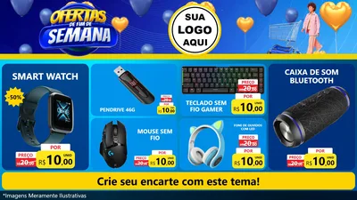 Modelo de TV para TV Horizontal com o tema Ofertas de Fim de Semana para Informática