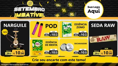 Modelo de TV para TV Horizontal com o tema Setembro Imbatível para Tabacaria