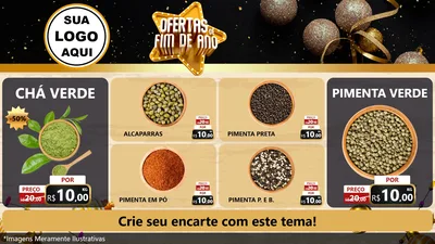 Modelo de TV para TV Horizontal com o tema Ofertas de Fim de Ano para Produtos Naturais