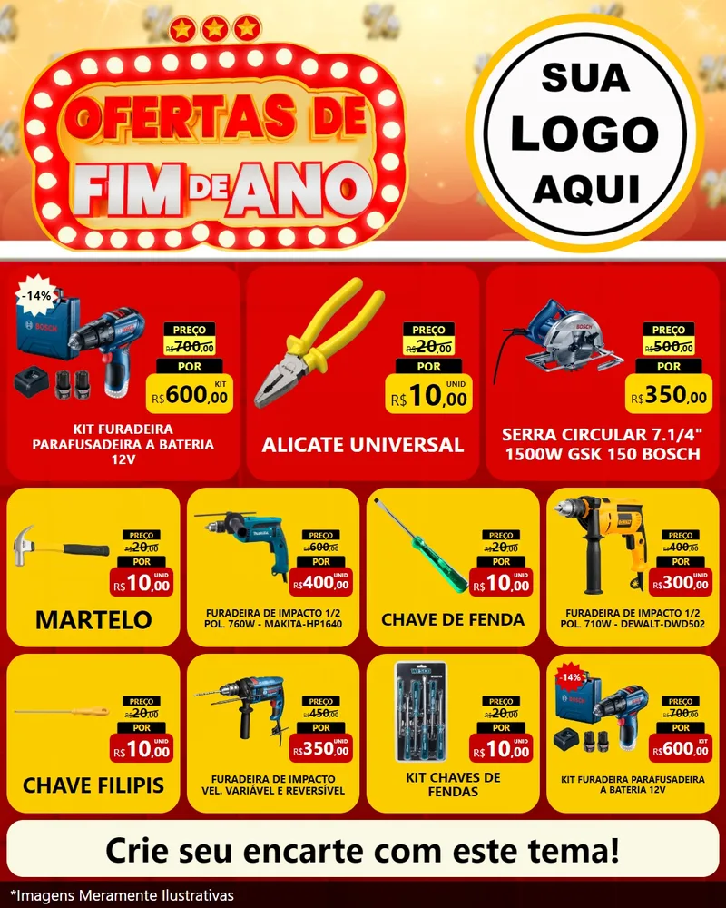 Modelo de Rede Social para Feed Instagram com o tema Ofertas de Fim de Ano para Maquinas e Ferramentas