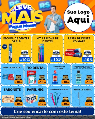 Modelo de Rede Social para Feed Instagram com o tema Leve Mais, Pague Menos para Higiene Pessoal