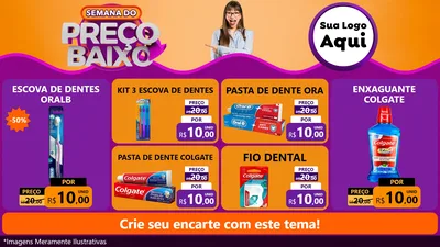 Modelo de TV para TV Horizontal com o tema Semana do Preço Baixo para Higiene Pessoal