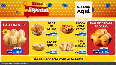 Modelo de TV para TV Horizontal com o tema Sexta Mais Especial para Padaria