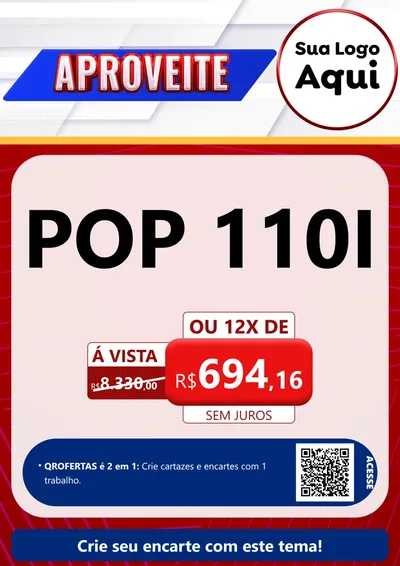 Modelo de Cartaz para Cartaz A4 Vertical com o tema Aproveite para Concessionaria de Motos