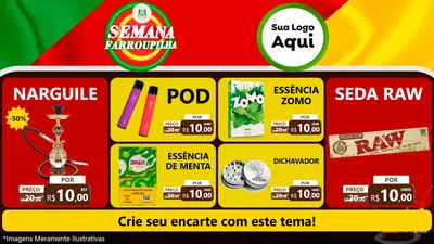 Modelo de TV para TV Horizontal com o tema Semana Farroupilha para Tabacaria