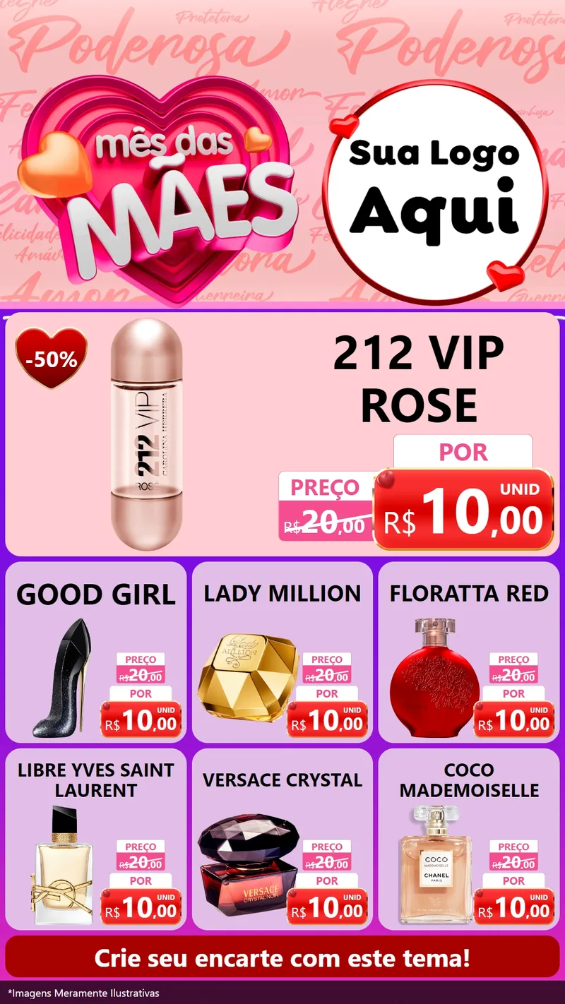 Modelo de Rede Social para Stories com o tema Mês Das Mães para Perfumes