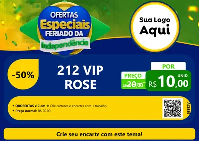 Modelo de Cartaz para Cartaz A4 Horizontal com o tema Ofertas Especiais Feriado da Independência para Perfumes