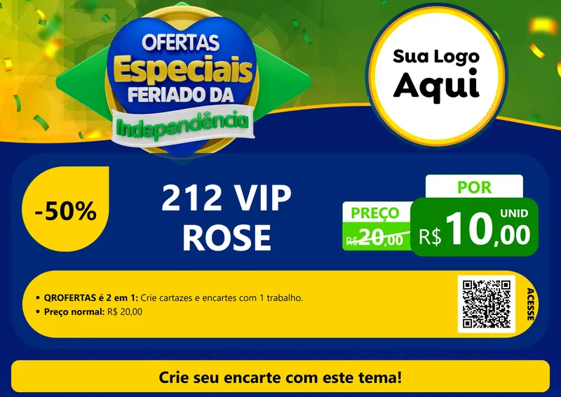 Modelo de Cartaz para Cartaz A4 Horizontal com o tema Ofertas Especiais Feriado da Independência para Perfumes