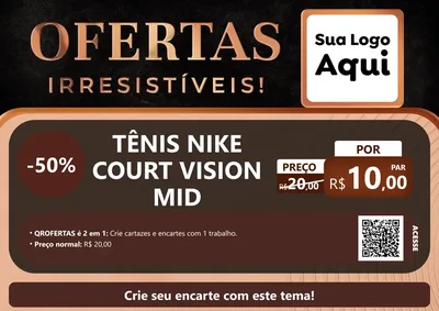 Modelo de Cartaz para Cartaz A4 Horizontal com o tema Ofertas Irresistíveis! para Calçados