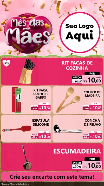 Modelo de TV para TV Vertical com o tema Mês das Mães para Utilidades Domésticas