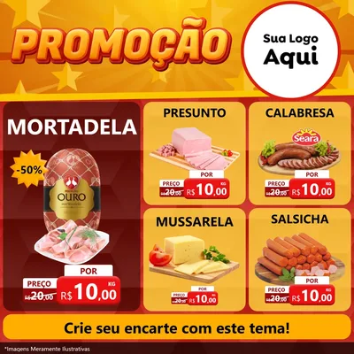 Modelo de Rede Social para Feed Facebook com o tema Promoção para Frios e Laticínios