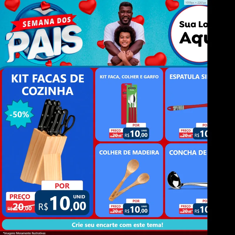 Modelo de Rede Social para Feed Facebook com o tema Semana Dos Pais para Utilidades Domésticas