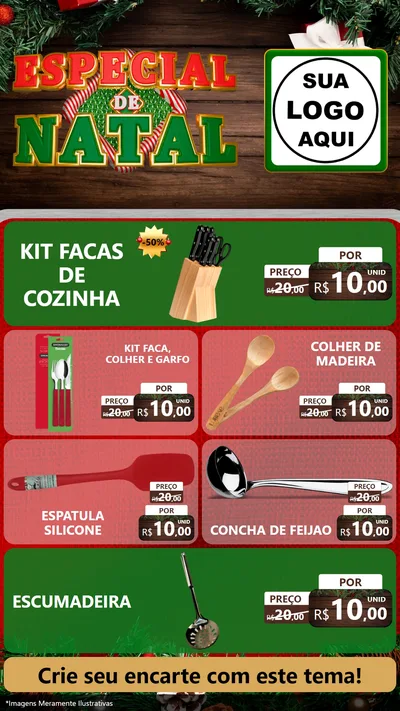 Modelo de TV para TV Vertical com o tema Especial de Natal para Utilidades Domésticas