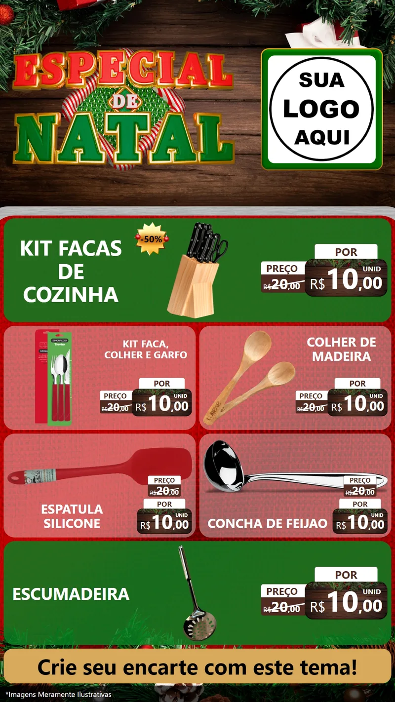 Modelo de TV para TV Vertical com o tema Especial de Natal para Utilidades Domésticas
