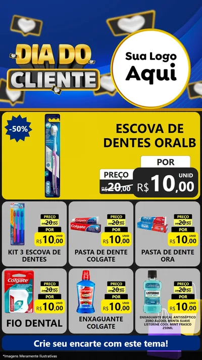 Modelo de Rede Social para Stories com o tema Dia Do Cliente para Higiene Pessoal