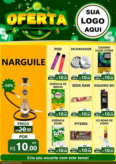 Modelo de Encarte para Encarte A4 Vertical com o tema Oferta para Tabacaria
