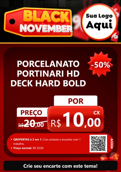 Modelo de Cartaz para Cartaz A4 Vertical com o tema Black November para Pisos e revestimentos